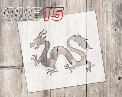 Dragon mylar stencil | reusable | for wood food t shirt shoes painting airbrushing | food safe | diy crafting
