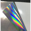 BARBED WIRE HOLOGRAPHIC RAINBOW CHROME BUTTERFLY HEAT ACTIVATED TRANSFER FOR LEATHER, FABRIC, WOOD, PLASTIC, GLASS ETC