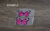 PURPLE BUTTERFLY PERMANENT FULL COLOR HEAT ACTIVATED TRANSFER FOR LEATHER, FABRIC, CLOTHING ETC