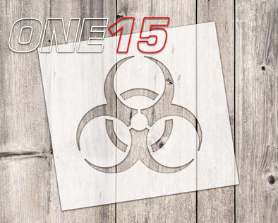Biohazard mylar stencil | reusable | for wood food t shirt shoes painting airbrushing | food safe | diy crafting