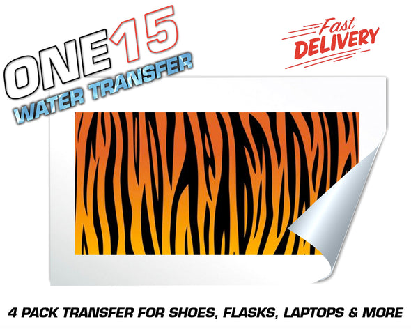 TIGER STRIPES FULL COLOR WATER ACTIVATED TRANSFER FOR SHOES, FLASKS, CUPS, LAPTOPS ETC