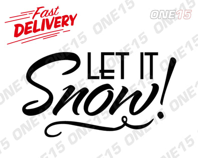 LET IT SNOW TEXT VINYL PAINTING STENCIL SIZE PACK *HIGH QUALITY*