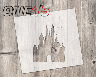 Castle mylar stencil | reusable | for wood food t shirt shoes painting airbrushing | food safe | diy crafting
