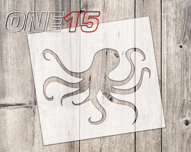 Octopus mylar stencil | reusable | for wood food t shirt shoes painting airbrushing | food safe | diy crafting