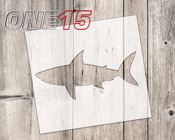 Shark shape mylar stencil | reusable | for wood food t shirt shoes painting airbrushing | food safe | diy crafting