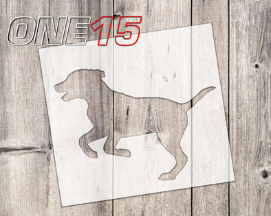 Dog 2 mylar stencil | reusable | for wood food t shirt shoes painting airbrushing | food safe | diy crafting