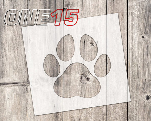 Dog paw mylar stencil | reusable | for wood food t shirt shoes painting airbrushing | food safe | diy crafting