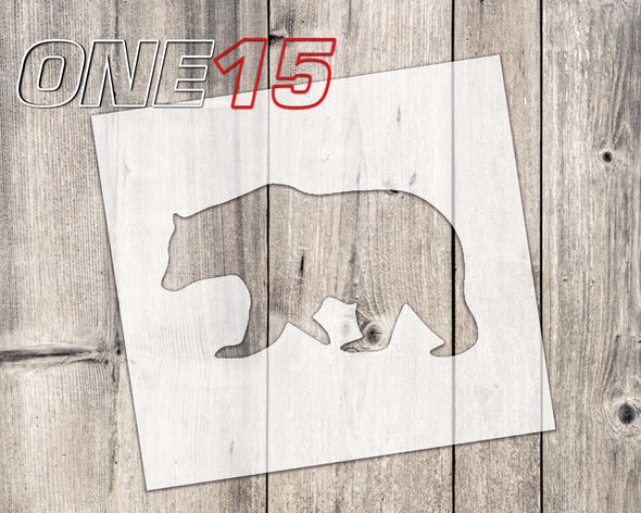 Bear shape mylar stencil | reusable | for wood food t shirt shoes painting airbrushing | food safe | diy crafting