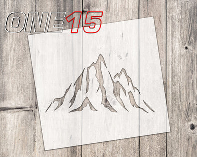 Mountain top mylar stencil | reusable | for wood food t shirt shoes painting airbrushing | food safe | diy crafting