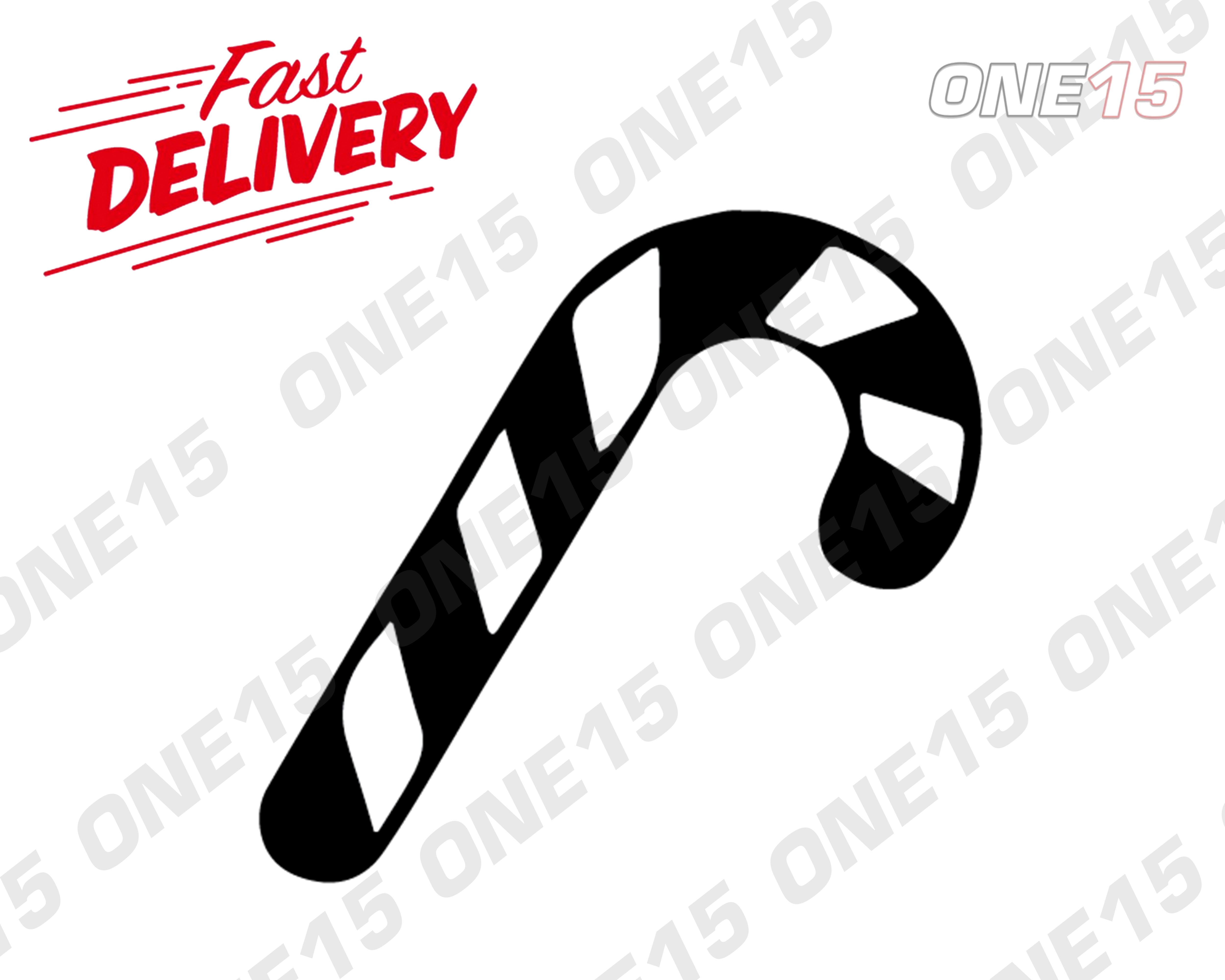 B&W Candy Canes Vinyl