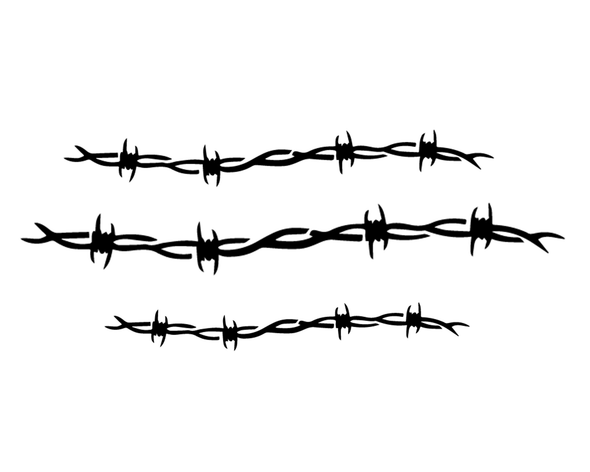 BARBED WIRE DECAL VINYL PAINTING STENCIL PACK *HIGH QUALITY*