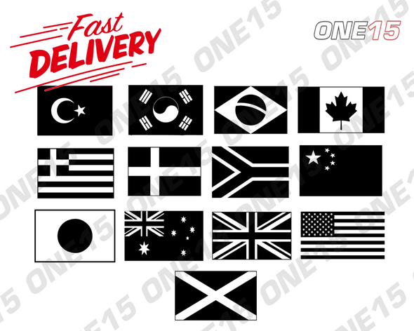 WORLWIDE INTERNATIONAL FLAGS VINYL PAINTING STENCIL SIZE PACK *HIGH QUALITY*