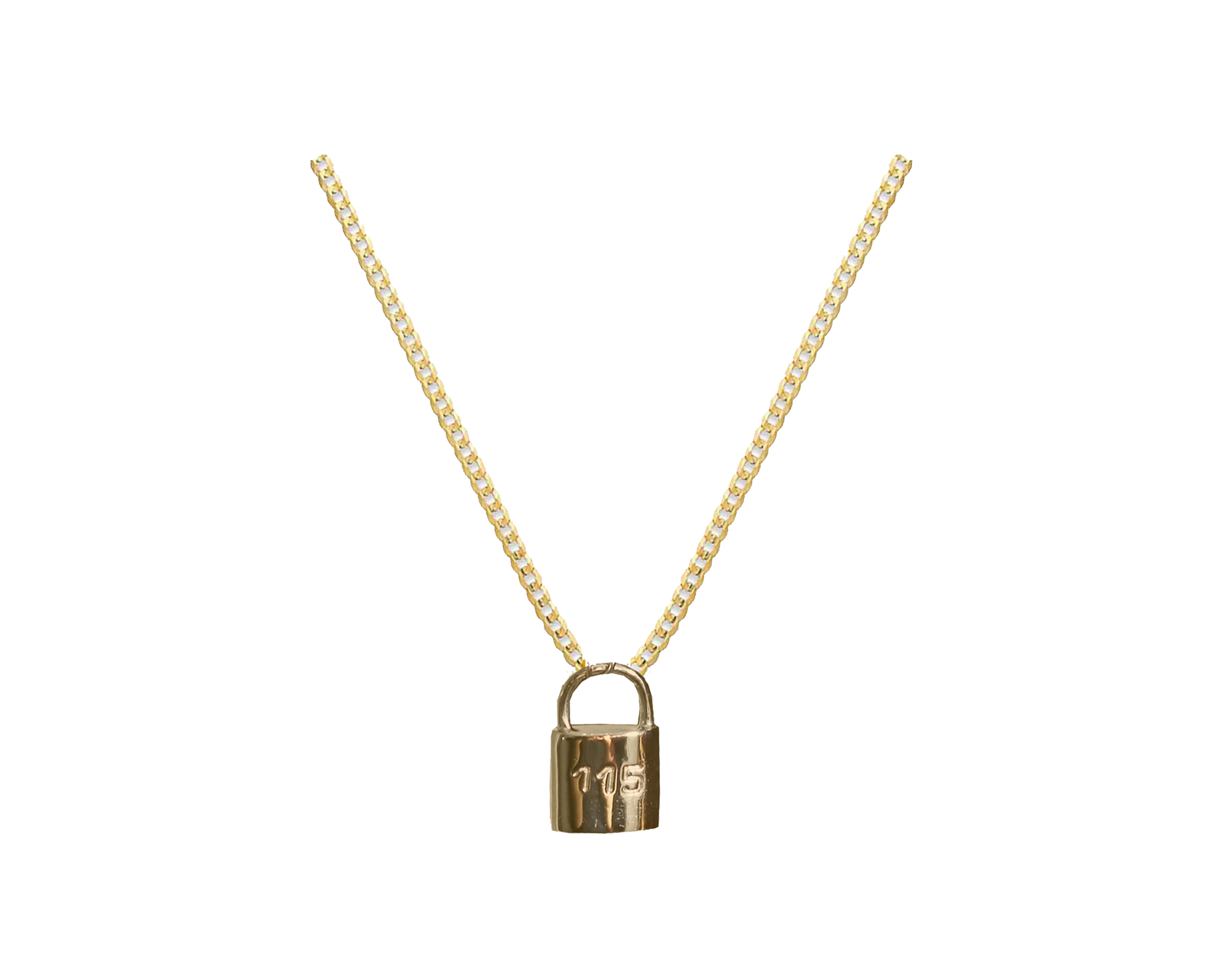 115 GOLD LOCK PENDANT NECKLACE – ONE15