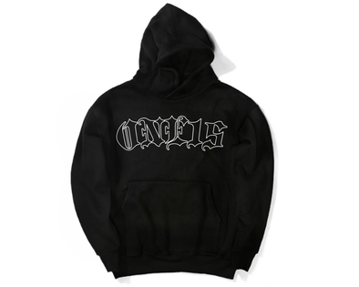 ONE15 WHITE SPELL OUT LOGO HOODIE