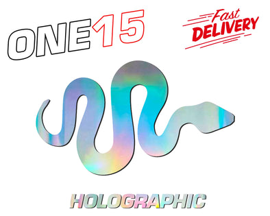 SNAKE HOLOGRAPHIC RAINBOW CHROME BUTTERFLY HEAT ACTIVATED TRANSFER FOR LEATHER, FABRIC, WOOD, PLASTIC, GLASS ETC