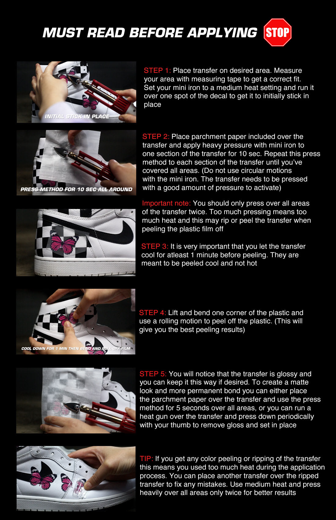 Apply Stencils To Nike AF1s- Applying Stencils to Leather Shoes 