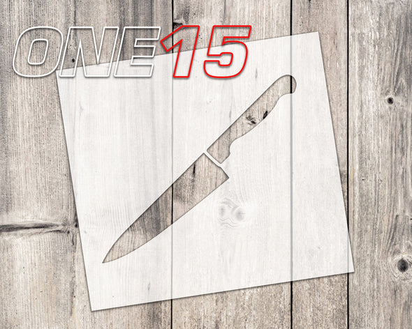 Knife mylar stencil | reusable | for wood food t shirt shoes painting airbrushing | food safe | diy crafting